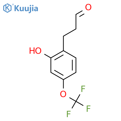 3-(2'-Hydroxy-4'-(trifluoromethoxy)phenyl)propionaldehyde structure