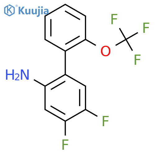 2-Amino-4,5-difluoro-2'-(trifluoromethoxy)biphenyl structure