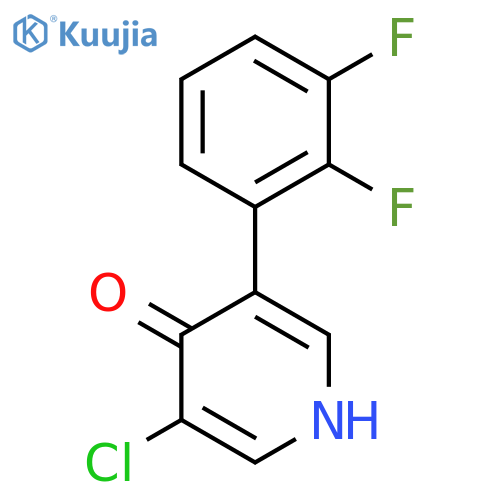 3-Chloro-5-(2,3-difluorophenyl)-4-hydroxypyridine structure