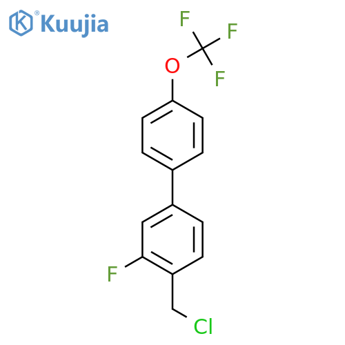 4-Chloromethyl-3-fluoro-4'-(trifluoromethoxy)biphenyl structure