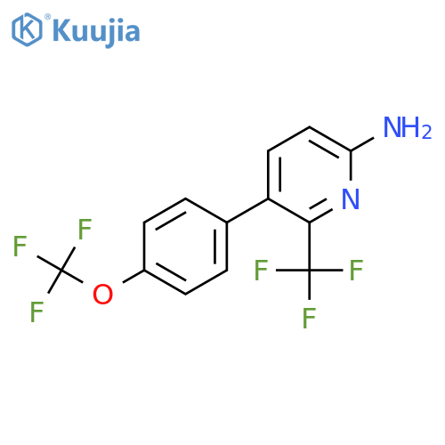 6-Amino-3-(4-(trifluoromethoxy)phenyl)-2-(trifluoromethyl)pyridine structure