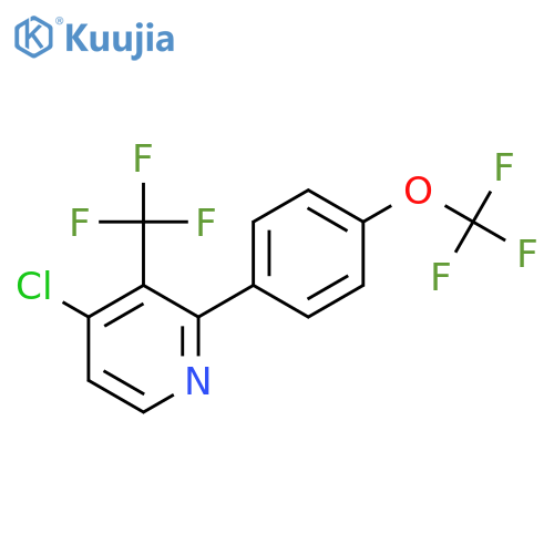 4-Chloro-2-(4-(trifluoromethoxy)phenyl)-3-(trifluoromethyl)pyridine structure