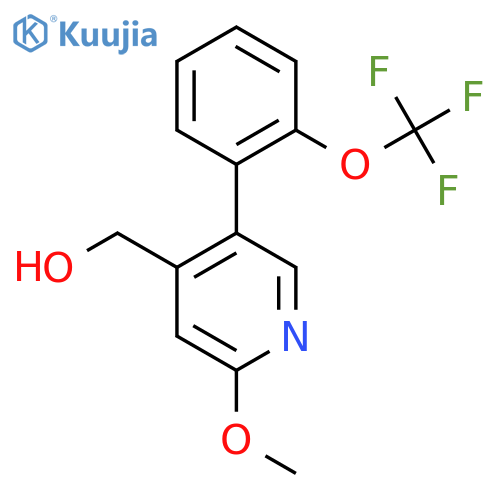 2-Methoxy-5-(2-(trifluoromethoxy)phenyl)pyridine-4-methanol structure
