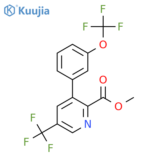 Methyl 3-(3-(trifluoromethoxy)phenyl)-5-(trifluoromethyl)picolinate structure