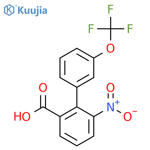 6-Nitro-3'-(trifluoromethoxy)biphenyl-2-carboxylic acid structure