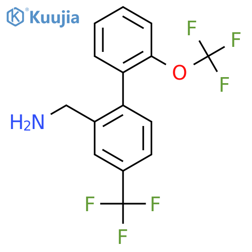 C-(2'-(Trifluoromethoxy)-4-(trifluoromethyl)biphenyl-2-yl)-methylamine structure