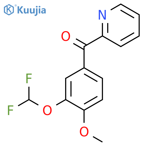 2-(3-(Difluoromethoxy)-4-methoxybenzoyl)pyridine structure