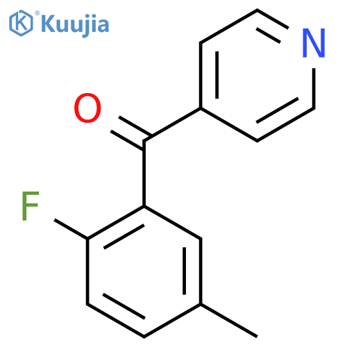 4-(2-Fluoro-5-methylbenzoyl)pyridine structure