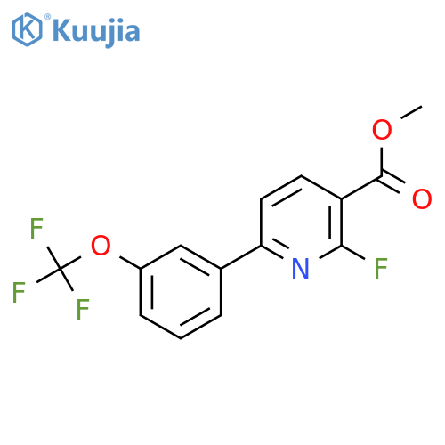 Methyl 2-fluoro-6-(3-(trifluoromethoxy)phenyl)nicotinate structure