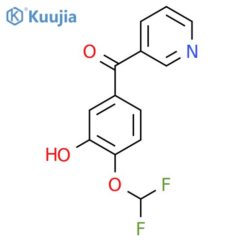 3-(4-(Difluoromethoxy)-3-hydroxybenzoyl)pyridine structure