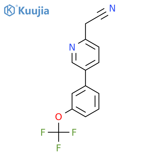 5-(3-(Trifluoromethoxy)phenyl)pyridine-2-acetonitrile structure