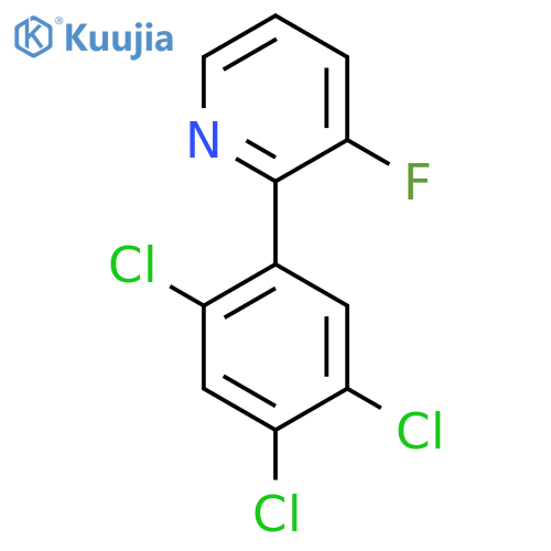 3-Fluoro-2-(2,4,5-trichlorophenyl)pyridine structure