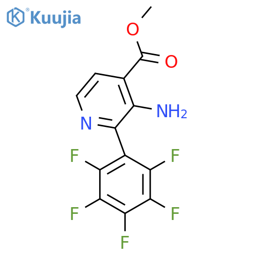 Methyl 3-amino-2-(perfluorophenyl)isonicotinate structure