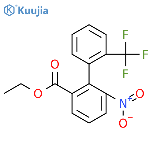 6-Nitro-2'-(trifluoromethyl)biphenyl-2-carboxylic acid ethyl ester structure