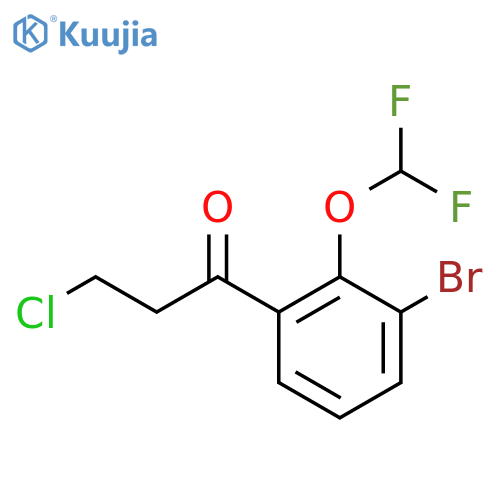 3'-Bromo-3-chloro-2'-(difluoromethoxy)propiophenone structure