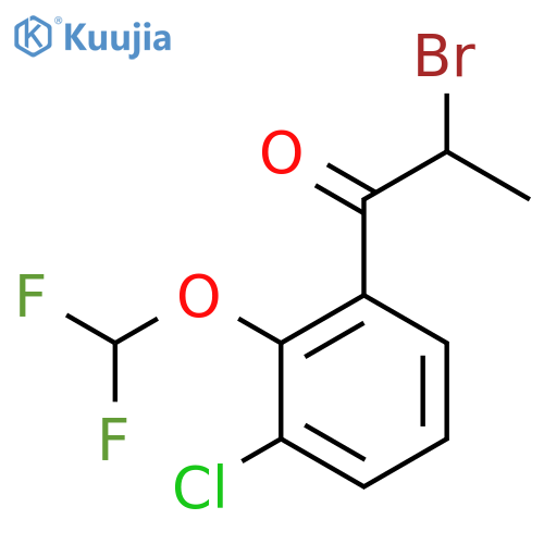 2-Bromo-3'-chloro-2'-(difluoromethoxy)propiophenone structure