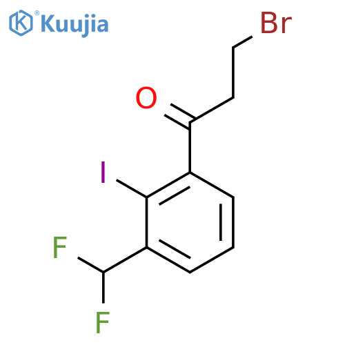 3-Bromo-3'-(difluoromethyl)-2'-iodopropiophenone structure