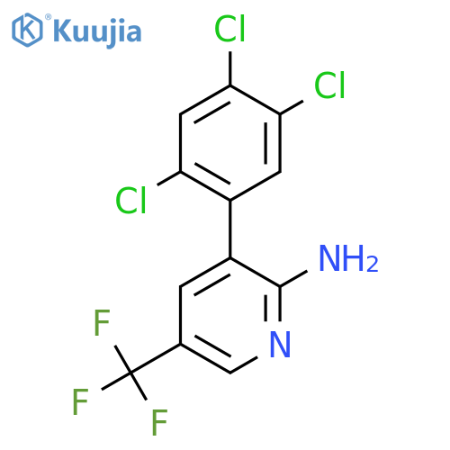2-Amino-3-(2,4,5-trichlorophenyl)-5-(trifluoromethyl)pyridine structure