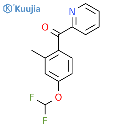 2-(4-(Difluoromethoxy)-2-methylbenzoyl)pyridine structure