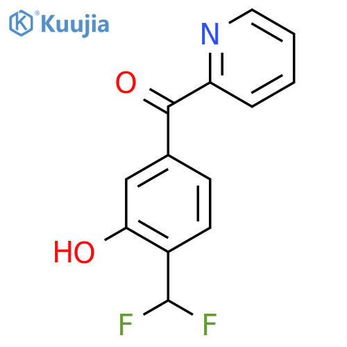 2-(4-(Difluoromethyl)-3-hydroxybenzoyl)pyridine structure