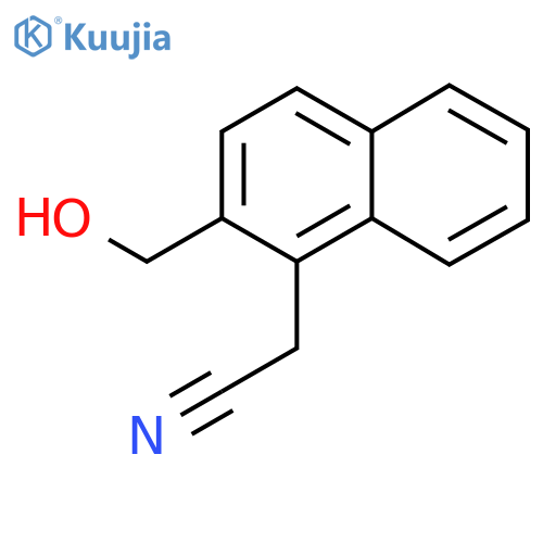 2-(Hydroxymethyl)naphthalene-1-acetonitrile structure