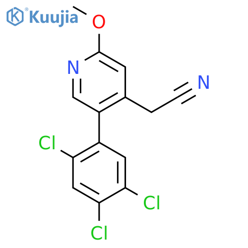 2-Methoxy-5-(2,4,5-trichlorophenyl)pyridine-4-acetonitrile structure