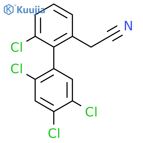6,2',4',5'-Tetrachlorobiphenyl-2-acetonitrile structure