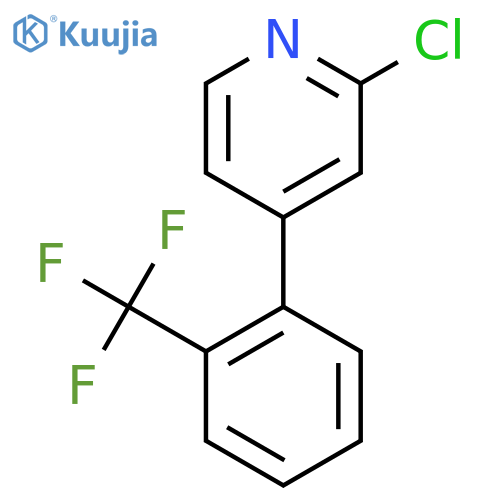2-Chloro-4-(2-(trifluoromethyl)phenyl)pyridine structure