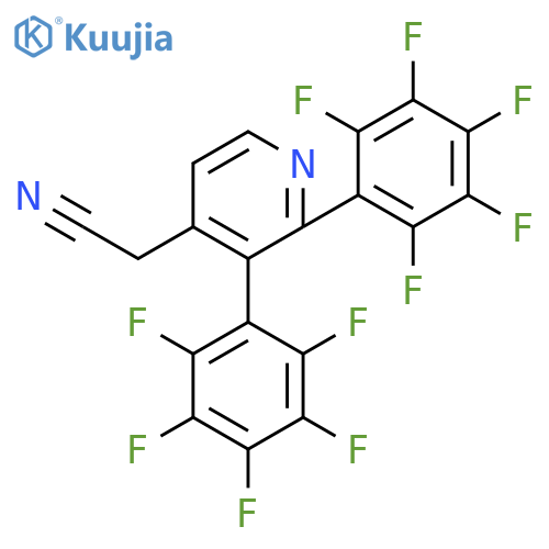 2,3-Bis(perfluorophenyl)pyridine-4-acetonitrile structure