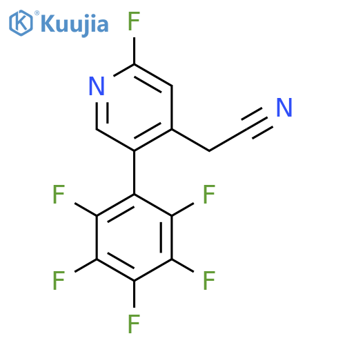 2-Fluoro-5-(perfluorophenyl)pyridine-4-acetonitrile structure