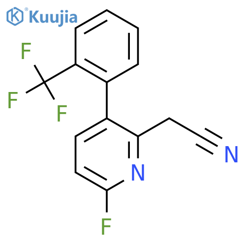 6-Fluoro-3-(2-(trifluoromethyl)phenyl)pyridine-2-acetonitrile structure