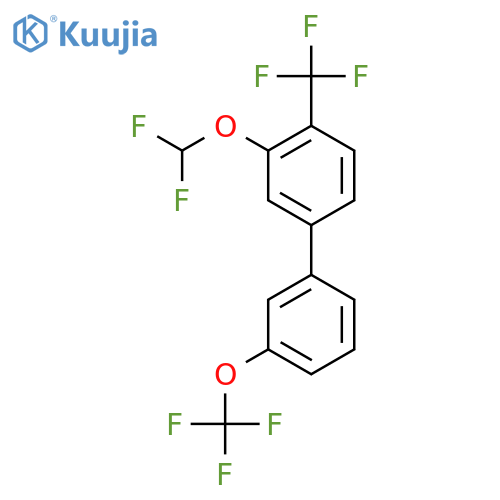 3-(Difluoromethoxy)-3'-(trifluoromethoxy)-4-(trifluoromethyl)biphenyl structure