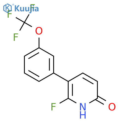 2-Fluoro-6-hydroxy-3-(3-(trifluoromethoxy)phenyl)pyridine structure