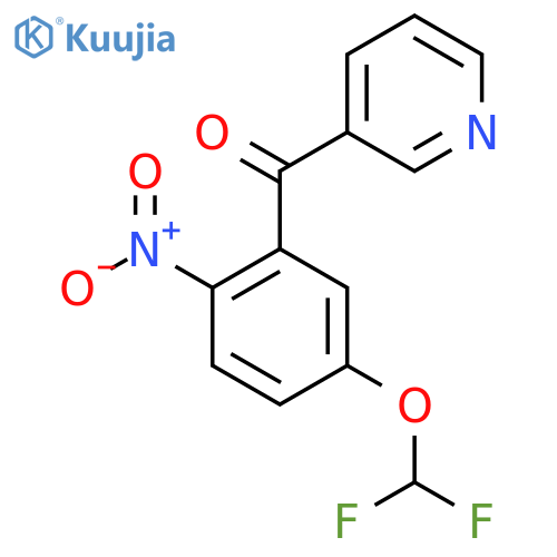 3-(5-(Difluoromethoxy)-2-nitrobenzoyl)pyridine structure