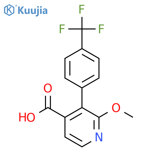 2-Methoxy-3-(4-(trifluoromethyl)phenyl)isonicotinic acid structure