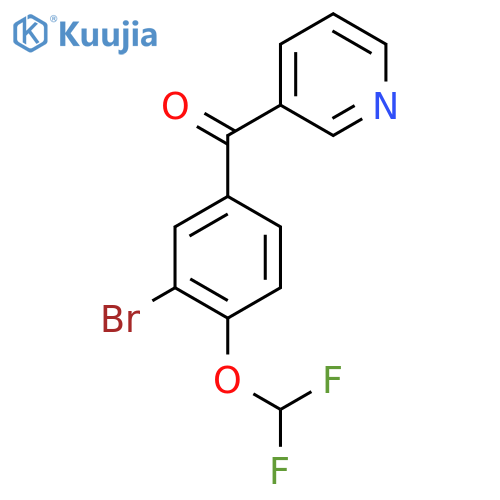 3-(3-Bromo-4-(difluoromethoxy)benzoyl)pyridine structure