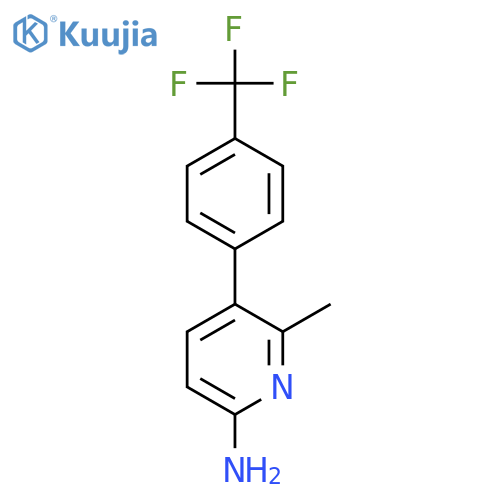 6-Methyl-5-(4-(trifluoromethyl)phenyl)pyridin-2-amine structure