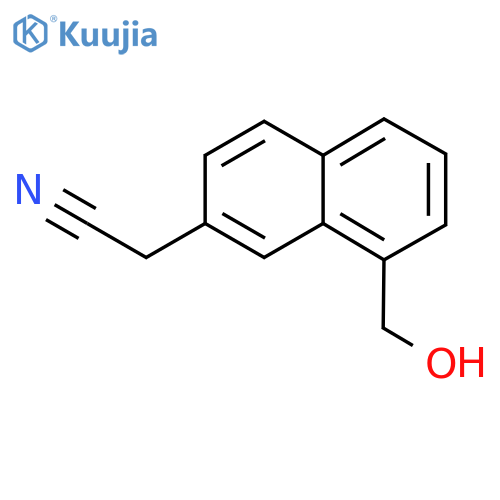 8-(Hydroxymethyl)naphthalene-2-acetonitrile structure