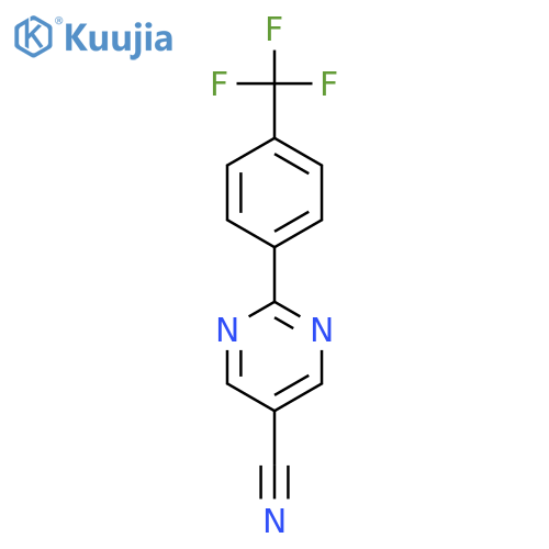 2-(4-(TRIFLUOROMETHYL)PHENYL)PYRIMIDINE-5-CARBONITRILE structure
