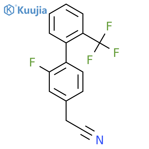 2-Fluoro-2'-(trifluoromethyl)biphenyl-4-acetonitrile structure