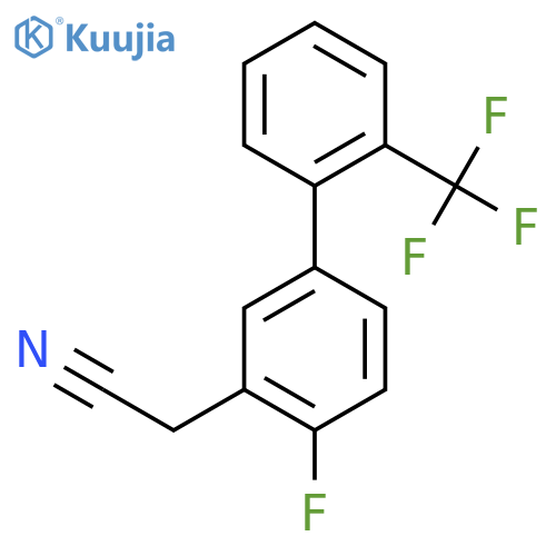 4-Fluoro-2'-(trifluoromethyl)biphenyl-3-acetonitrile structure