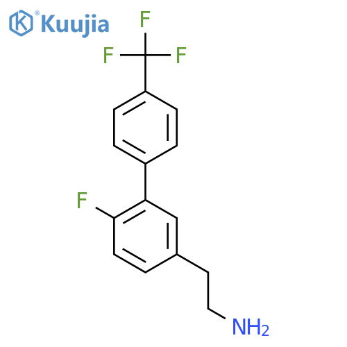 2-(6-Fluoro-4'-(trifluoromethyl)biphenyl-3-yl)-ethylamine structure