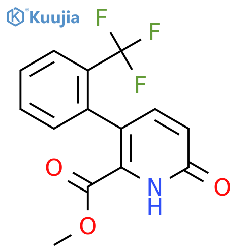 Methyl 6-hydroxy-3-(2-(trifluoromethyl)phenyl)picolinate structure
