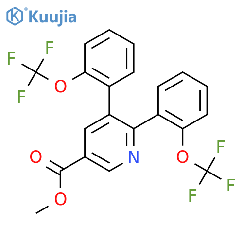 Methyl 5,6-bis(2-(trifluoromethoxy)phenyl)nicotinate structure