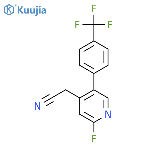 2-Fluoro-5-(4-(trifluoromethyl)phenyl)pyridine-4-acetonitrile structure