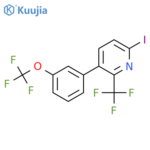 6-Iodo-3-(3-(trifluoromethoxy)phenyl)-2-(trifluoromethyl)pyridine structure