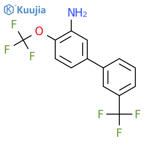 3-Amino-4-(trifluoromethoxy)-3'-(trifluoromethyl)biphenyl structure