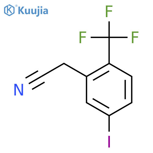 2-[5-iodo-2-(trifluoromethyl)phenyl]acetonitrile structure