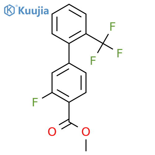 3-Fluoro-2'-(trifluoromethyl)biphenyl-4-carboxylic acid methyl ester structure