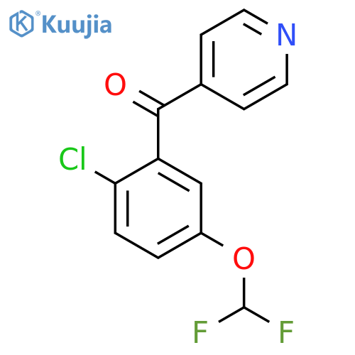 4-(2-Chloro-5-(difluoromethoxy)benzoyl)pyridine structure
